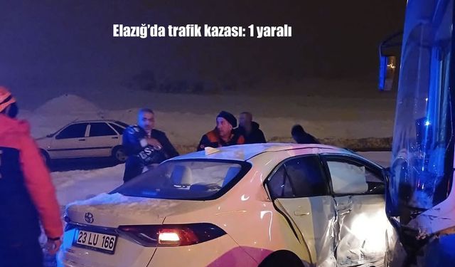 Elazığ’da trafik kazası: 1 yaralı