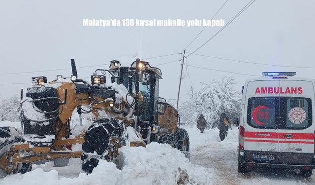 Malatya’da 136 kırsal mahalle yolu kapalı