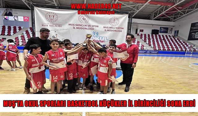 Muş'ta küçük basketbolculardan büyük mücadele