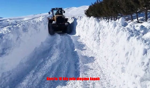 Kars’ta tipi hayatı durdurdu: 18 köy yolu kapalı