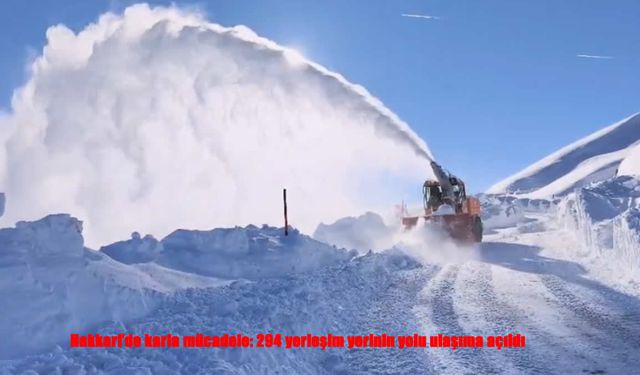 Hakkari’de kar engeli büyük ölçüde aşıldı: Ulaşım normale dönüyor