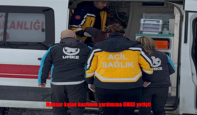 Kapalı köy yolunda UMKE seferberliği