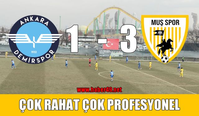 Muşspor deplasmanda çok rahat: 1-3