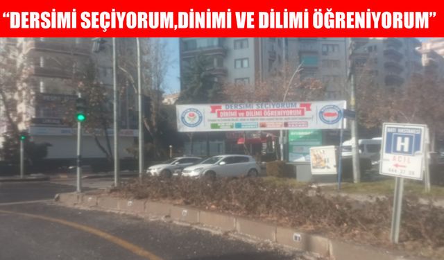 Diyarbakır’da seçmeli din ve dil dersleri için afişli bilgilendirme