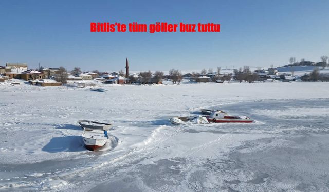 Bitlis’te Kış Sert Yüzünü Gösterdi: Göller Dondu