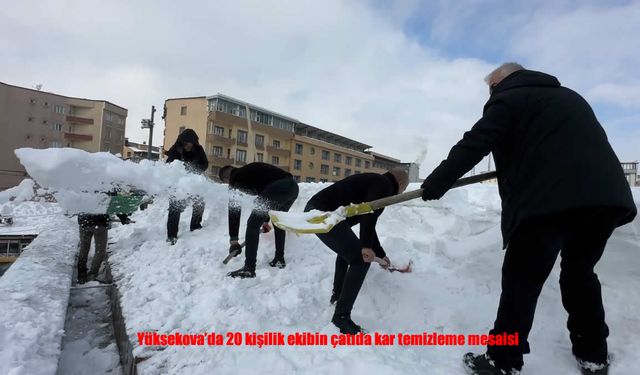 Yüksekova’da Çatılarda Zorlu Kış Mesaisi: 20 Kişi Karla Mücadele Etti