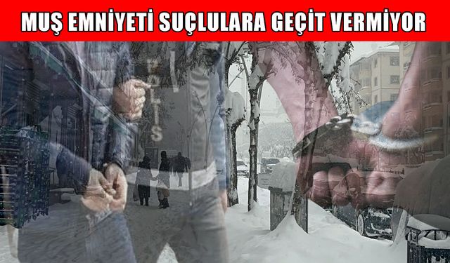 Muş Emniyeti yeni yılda da suçlulara göz açtırmıyor