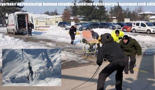 Diyarbakır’da hasta vatandaş helikopterle hastaneye sevk edildi