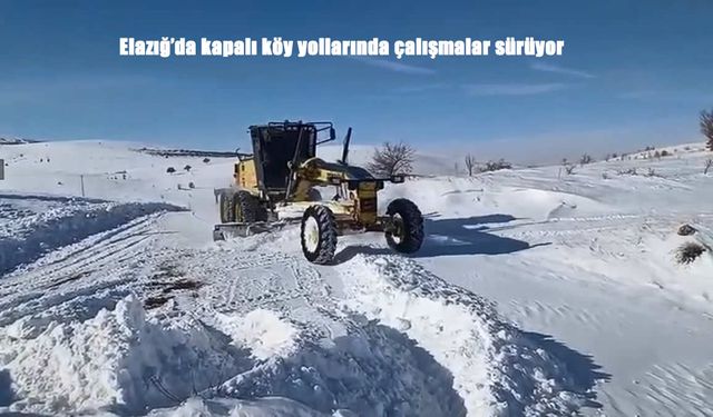Elazığ’da karla mücadele mesaisi devam ediyor