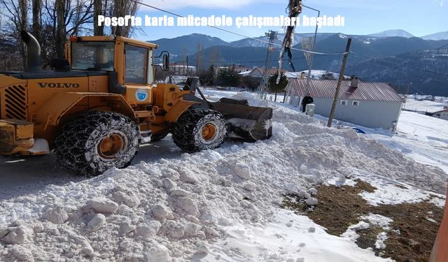 Posof’ta kar mesaisi hız kazandı