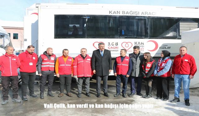 Vali Ali Çelik’ten Kızılay’a Destek: Kan Bağışıyla Hayatlara Umut Oldu