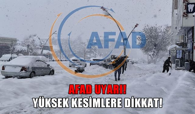 Muşlular dikkat! AFAD'dan çığ uyarısı