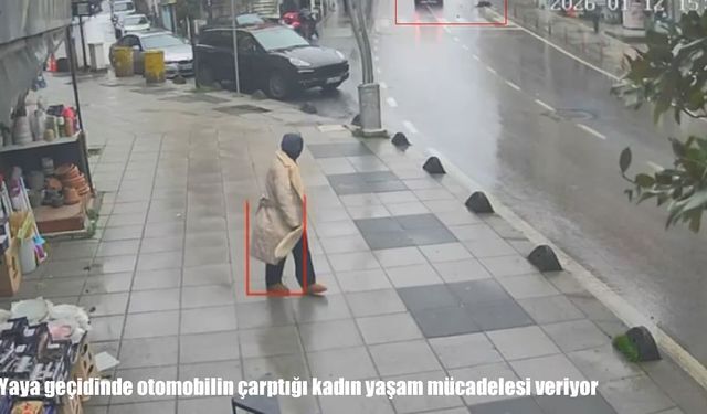 Yaya geçidinde otomobilin çarptığı kadın 7 gündür yaşam mücadelesi veriyor