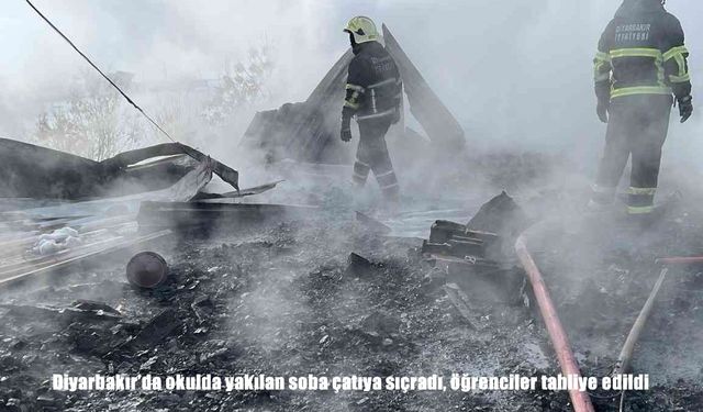 Diyarbakır’da okulda yangın paniği: Öğrenciler tahliye edildi