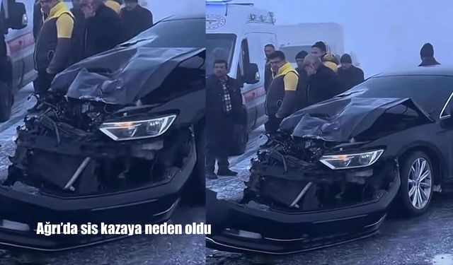 Ağrı'da sis kazaya neden oldu