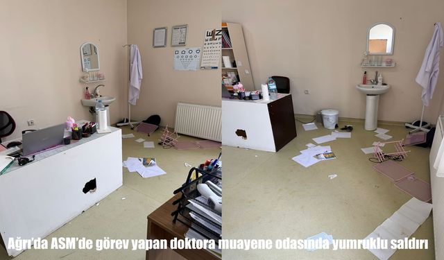 Ağrı’da aile sağlığı merkezinde doktora yumruklu saldırı