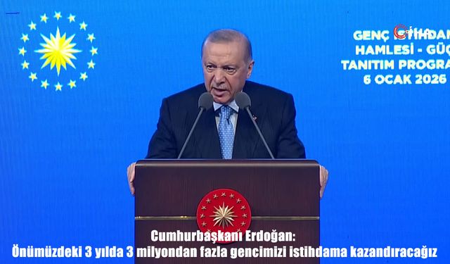 Cumhurbaşkanı Erdoğan açıkladı, Genç İstihdam Hamlesi başlıyor: 3 yılda 3 milyon gence iş
