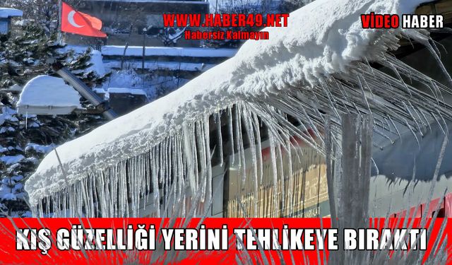 Muş’ta buz sarkıtları metreleri aştı, tehlike büyüyor!