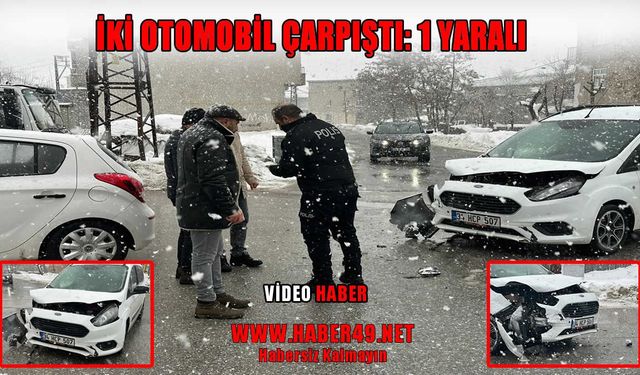 Muş’ta iki araç kafa kafaya çarpıştı: 1 yaralı