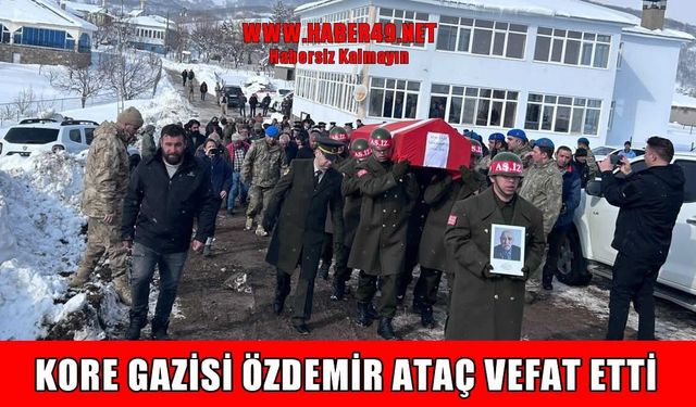 Muş'un acı kaybı: Kore gazisi Ataç, son yolculuğuna uğurlandı