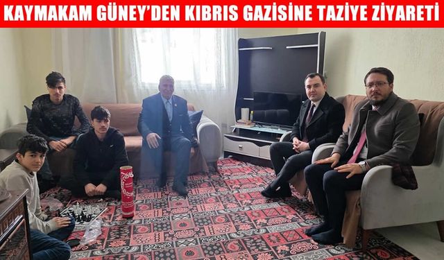 Hasköy Kaymakamı Güney’den Kıbrıs gazisine taziye ziyareti