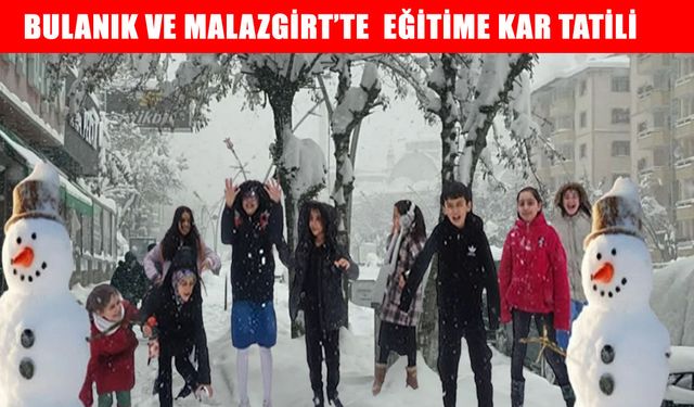 Muş’un iki ilçesinde eğitime kar engeli