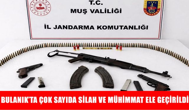 Bulanık’ta ev aramasında çok sayıda silah ve mühimmat ele geçirildi
