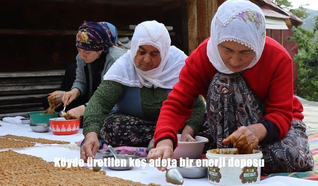 Köyde üretilen keş adeta bir enerji deposu