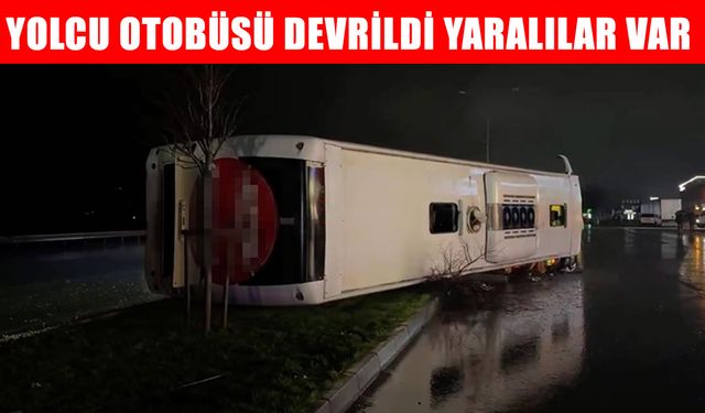Samsun'da yolcu otobüsü devrildi, 6 kişi yaralandı