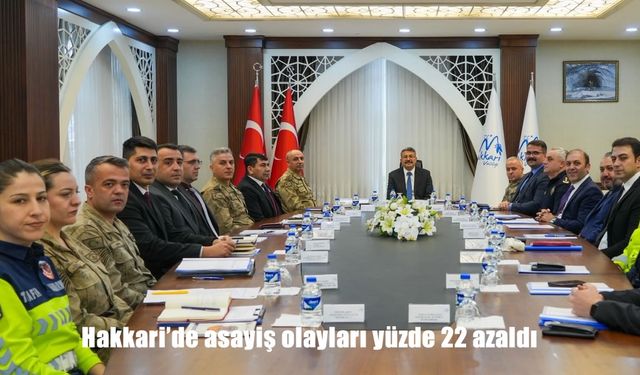 Hakkari’de asayiş olayları yüzde 22 azaldı