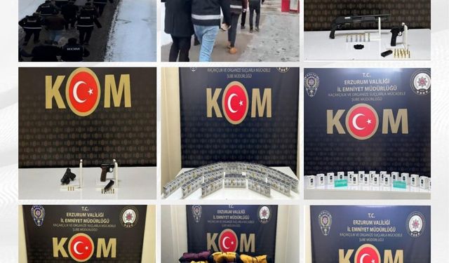Erzurum’da Kaçakçılara Geçit Yok: 30 Operasyon, 24 Tutuklama