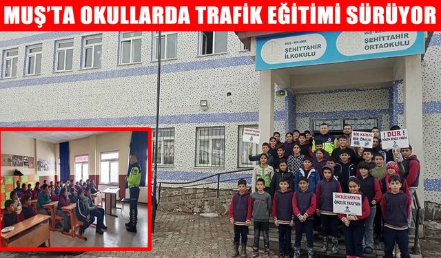 Bulanık Trafik Jandarma ekiplerinden çocuklara trafik eğitimi
