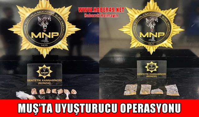 Muş’ta narkotik operasyonu: Zehir taciri 2 kişi tutuklandı