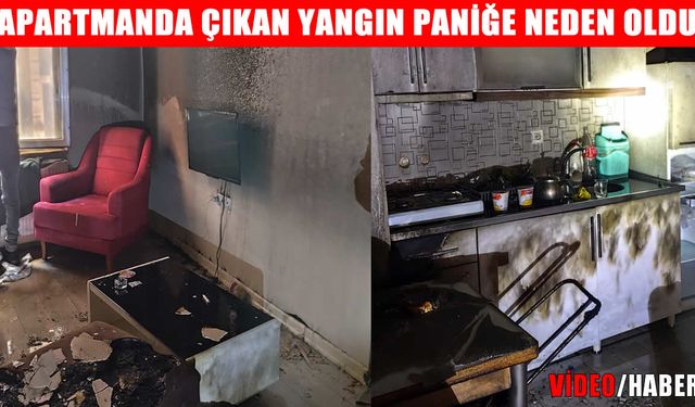 Muş'ta apartman dairesinde çıkan yangın korkuttu
