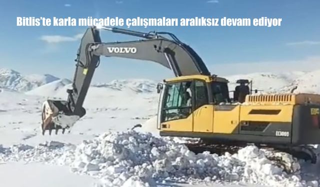 Bitlis’te karla mücadele çalışmaları aralıksız devam ediyor