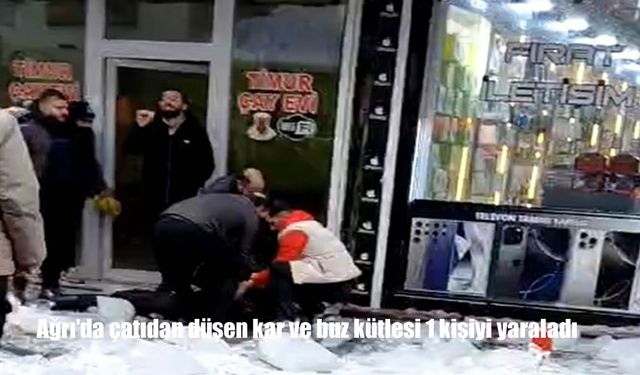 Ağrı'da çatıdan düşen kar ve buz kütlesi 1 kişiyi yaraladı