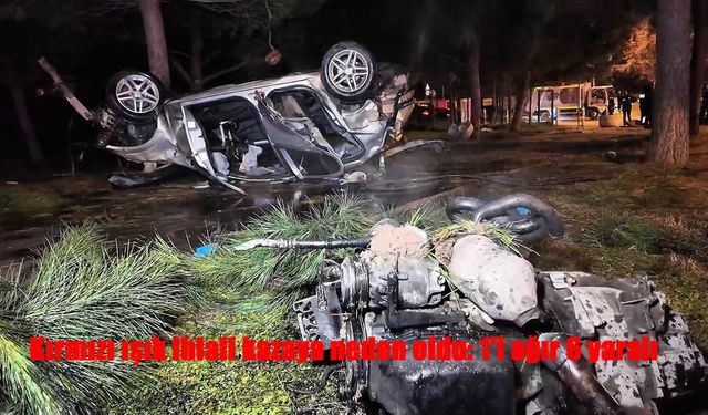 İstanbul'da Kırmızı ışık ihlali kazaya neden oldu: 1’i ağır 6 yaralı