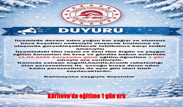 Karlıova’da kar alarmı: Okullar 1 gün tatil edildi