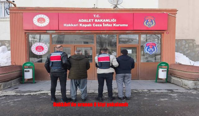 Hakkâri’de aranan 8 kişi operasyonla yakalandı