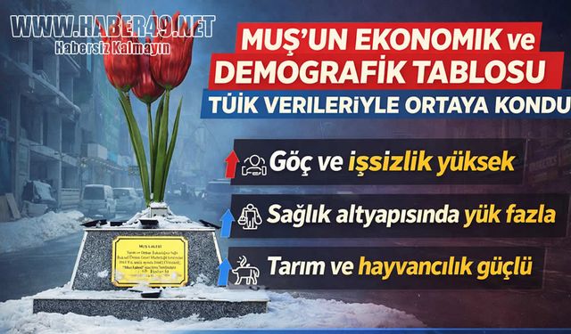 TÜİK verileri Muş’un güçlü ve zayıf yönlerini ortaya koydu
