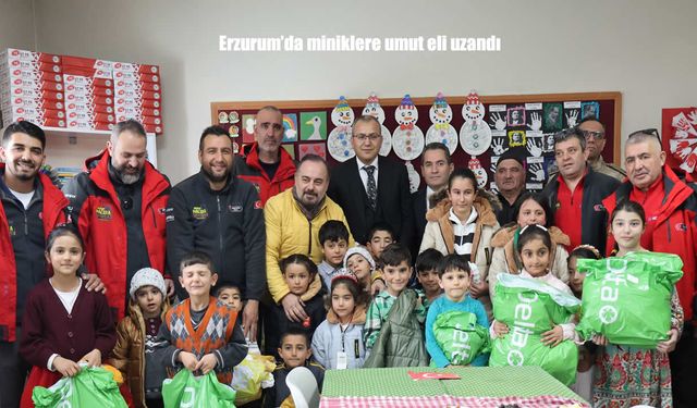 Erzurum’da “Minik Eller Üşümesin” projesiyle çocuklara destek