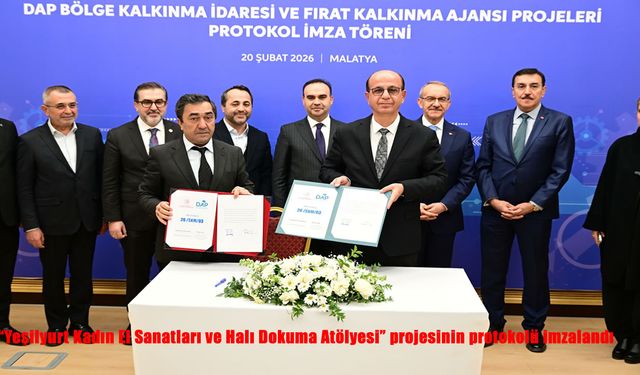 "Yeşilyurt Kadın El Sanatları ve Halı Dokuma Atölyesi" projesinin protokolü imzalandı