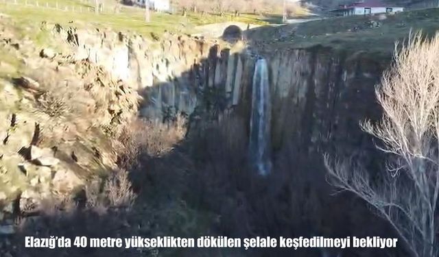 Elazığ’da doğal güzellik: 40 metreden dökülen şelale keşfedilmeyi bekliyor