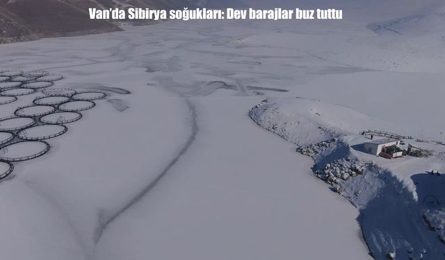 Van'da Sibirya soğukları: Dev barajlar buz tuttu