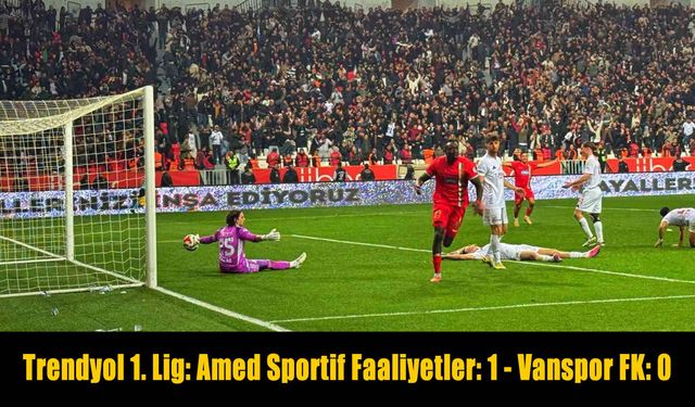 Amedspor, Vanspor engelini tek golle aştı