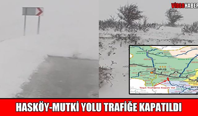 Hasköy-Mutki karayolu kar ve tipi nedeniyle ulaşıma kapandı