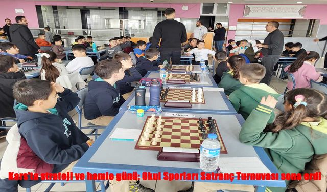 Kars’ta satranç heyecanı sona erdi: Minik sporcular stratejiyle yarıştı