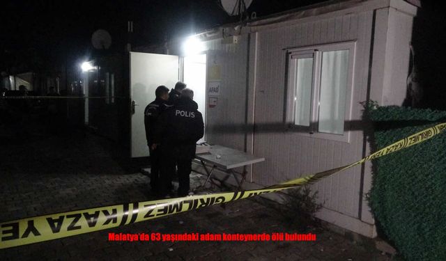 Malatya’da konteynerde acı ölüm