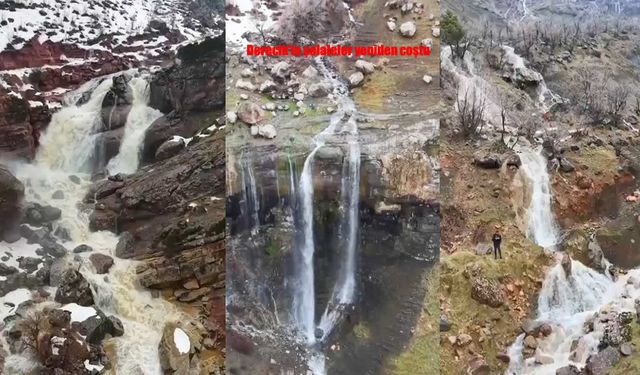 Derecik’te şelaleler coştu, doğa yeniden canlandı