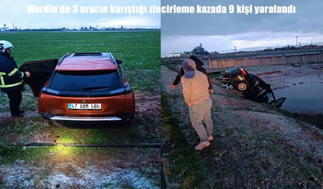 Mardin’de zincirleme kaza: 1’i ağır 9 yaralı